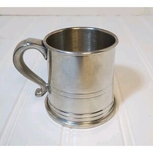 Vintage Woodbury Pewterers 2.75" Pewter‎ Beer Stein Tankard Mug